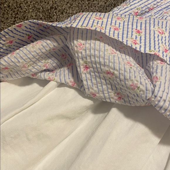 Polo by Ralph Lauren Blue and Pink Patterned Kids Dress - Picture 8 of 9